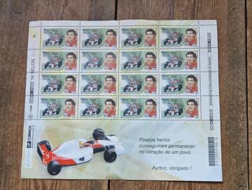 Postzegel vel Ayrton Senna Brasil 2000  F1 beschikbaar voor biedingen