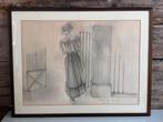 Tekening Martine Braet, 1981, Antiek en Kunst, Ophalen of Verzenden
