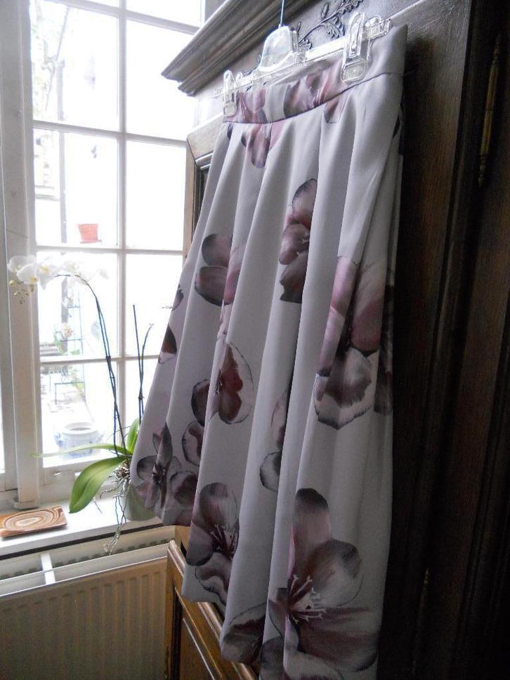 VINTAGE ROK JAN WELVAERT small, Kleding | Dames, Rokken, Zo goed als nieuw, Maat 36 (S), Grijs, Onder de knie, Ophalen of Verzenden