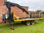 zware aanhangwagen met kraan voor bosbouw, Zakelijke goederen, Landbouw | Werktuigen, Ophalen, Transport