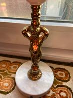 Lampe en bronze avec marbre, Antiquités & Art, Antiquités | Bougeoirs, Enlèvement ou Envoi