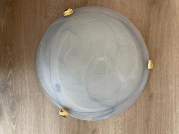 Unieke Murano plafondlamp/wandlamp met Bienme armatuur, Huis en Inrichting, Ophalen, Zo goed als nieuw, Glas, Klassiek, art deco, vintage, Italiaans design