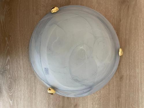 Unieke Murano plafondlamp/wandlamp met Bienme armatuur, Huis en Inrichting, Lampen | Plafondlampen, Zo goed als nieuw, Glas, Metaal