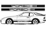 Zijstickers/Porsche metaalgrijze stickers, Auto-onderdelen, Ophalen of Verzenden, Porsche