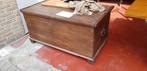 vintage antiek dekenkist pitchpine, Antiek en Kunst, Ophalen of Verzenden