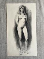 Academische studie tekening 1970, Antiek en Kunst, Kunst | Tekeningen en Fotografie, Ophalen of Verzenden