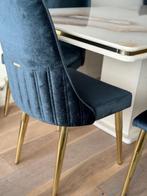 Luxe eetstoelen 4 stoelen te koop, Huis en Inrichting, Tafels | Kaptafels, Nieuw, Minder dan 100 cm, Elegant, Kunststof
