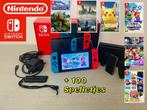 Nintendo switch met 100 spelletjes, Met 2 controllers, Ophalen of Verzenden, Zo goed als nieuw, Switch 2019 Upgrade