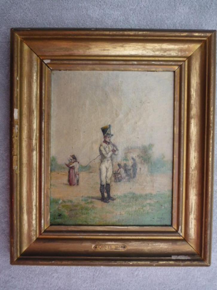 Napoleontische soldaat speelt vuur, Verzamelen, Militaria | Algemeen, Overige soorten, Ophalen of Verzenden