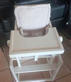 Chaise haute Cubic de Quax, blanche et réducteur taupe clair, Enlèvement, Utilisé, Autres types, Plateau amovible