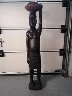 Houten Afrikaans beeld, Antiquités & Art, Art | Sculptures & Bois, Enlèvement ou Envoi