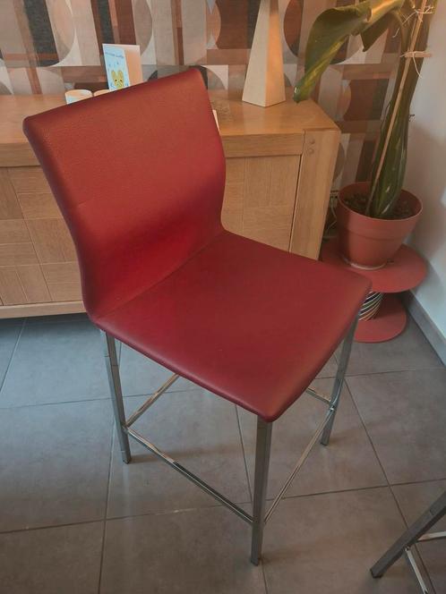4 Barstoelen merk Bar Sierra in het bordeau, Huis en Inrichting, Barkrukken, Gebruikt, Ophalen