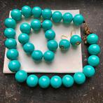 Sieradenset bohemian stijl, oorbellen, armband, ketting, Ophalen of Verzenden, Nieuw, Blauw, Met hanger