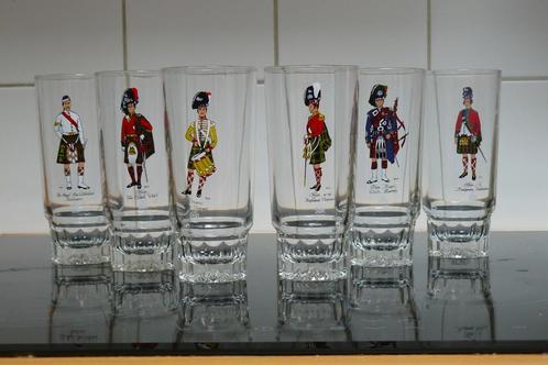 Scottish HIGHLANDER glass - Set van 6 - VINTAGE - Jaren ’50, Antiquités & Art, Antiquités | Verre & Cristal, Enlèvement ou Envoi