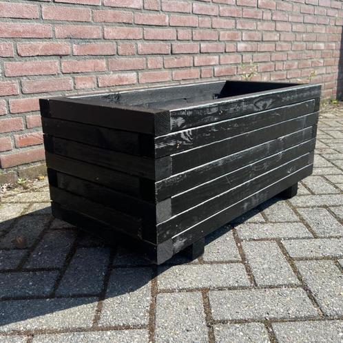Rechthoekige plantenbakken van hout 80x40x36 cm, Tuin en Terras, Bloembakken en Plantenbakken, Nieuw, Hout, Binnen, Balkon, 30 tot 60 cm
