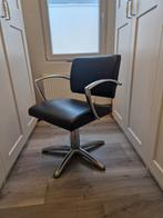 Salon Ambience kappersstoel – Zwart – Goede staat, Huis en Inrichting, Stoelen, Ophalen, Gebruikt, Zwart, Leer