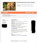 2 zoo Antwerpen tickets, Tickets en Kaartjes, Twee personen, Ticket of Toegangskaart