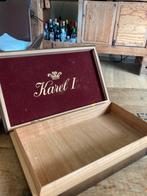 Vintage houten sigarendoos Hofleverancier Karel I, Verzamelen, Ophalen of Verzenden