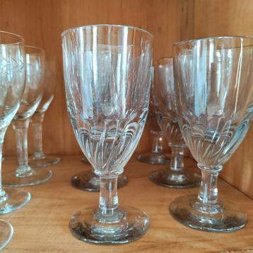 6 Antiek absintglas uit het einde van de 19e eeuw   beschikbaar voor biedingen