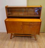 Vintage Highboard Vitrinekast Vitrine Kast Kastje Dressoir, Antiek en Kunst, Ophalen