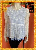 Péplum top dames 34. Zara, Ophalen of Verzenden, Zo goed als nieuw, Lange mouw, Maat 34 (XS) of kleiner