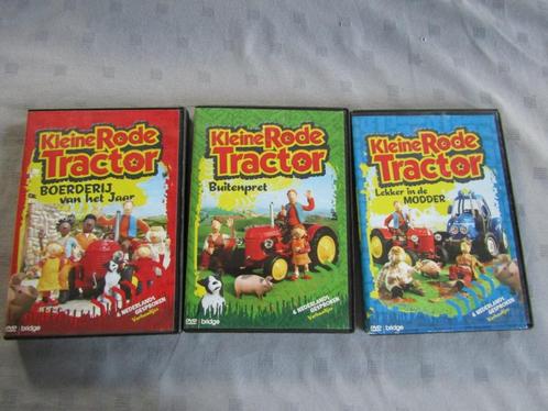 Kinder DVD's "Kleine Rode Traktor" 3 stuks(3x60min)in opberg, Cd's en Dvd's, Dvd's | Tekenfilms en Animatie, Zo goed als nieuw