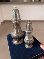 Vintage verzilverde zout- en pepermolen – set van 2, Ophalen of Verzenden, Zilver