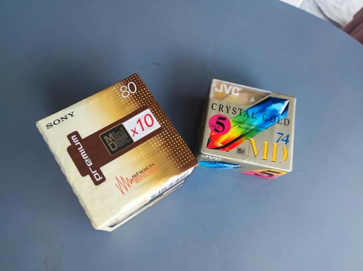 Sony + JVC MiniDisc-set - Nieuw in blisterverpakking, Audio, Tv en Foto, Walkmans, Discmans en Minidiscspelers, Ophalen of Verzenden