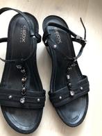 Zwarte sandalen geox maat 36, Comme neuf, Noir, Enlèvement ou Envoi, Sandales et Mûles