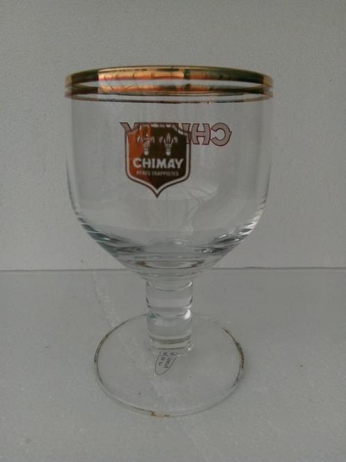 Galopin glas op statief CHIMAY DOREE dubbele hals 18cl, Verzamelen, Biermerken, Nieuw, Glas of Glazen, Overige merken, Ophalen of Verzenden