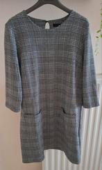 Zwart/wit geruit kleed, maat 42, Enlèvement ou Envoi, Taille 42/44 (L), Blanc
