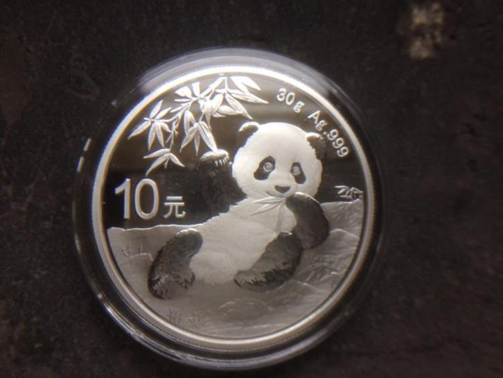 2020 China - panda - silver, Postzegels en Munten, Edelmetalen en Baren, Zilver, Ophalen of Verzenden
