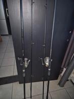 Karper hengels met daiwa emblem 5000 molens, Ophalen, Zo goed als nieuw