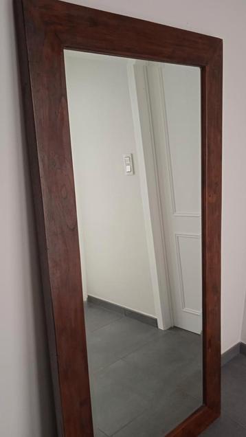 Oud Teak houten spiegel 160x80