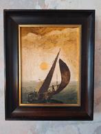 Schilderijtje zeilboot, Antiek en Kunst, Kunst | Schilderijen | Klassiek, Ophalen