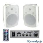Witte 5 Inch Buiten speakers met Bluetooth versterker, Audio, Tv en Foto, Stereoketens, Nieuw, Ophalen of Verzenden, Microset