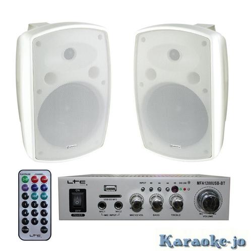 Witte 5 Inch Buiten speakers met Bluetooth versterker, Audio, Tv en Foto, Stereoketens, Nieuw, Speakers, Microset, Ophalen of Verzenden