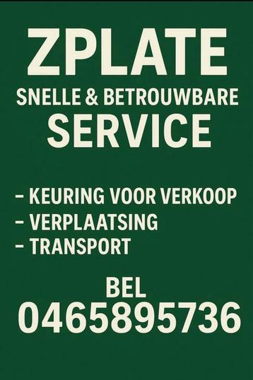 Z-PLATEN / KEURING VOOR VERKOOP/ TRANSPORT beschikbaar voor biedingen