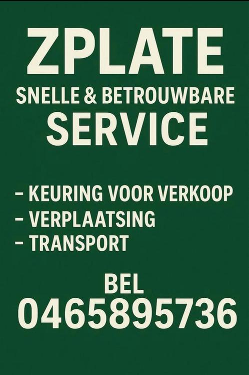 Z-PLATEN / KEURING VOOR VERKOOP/ TRANSPORT, Auto diversen, Auto-accessoires, Nieuw, Ophalen