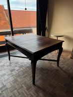 Massieve houten eettafel – klassiek model – zeer stevig, Ophalen, Zo goed als nieuw, Rechthoekig