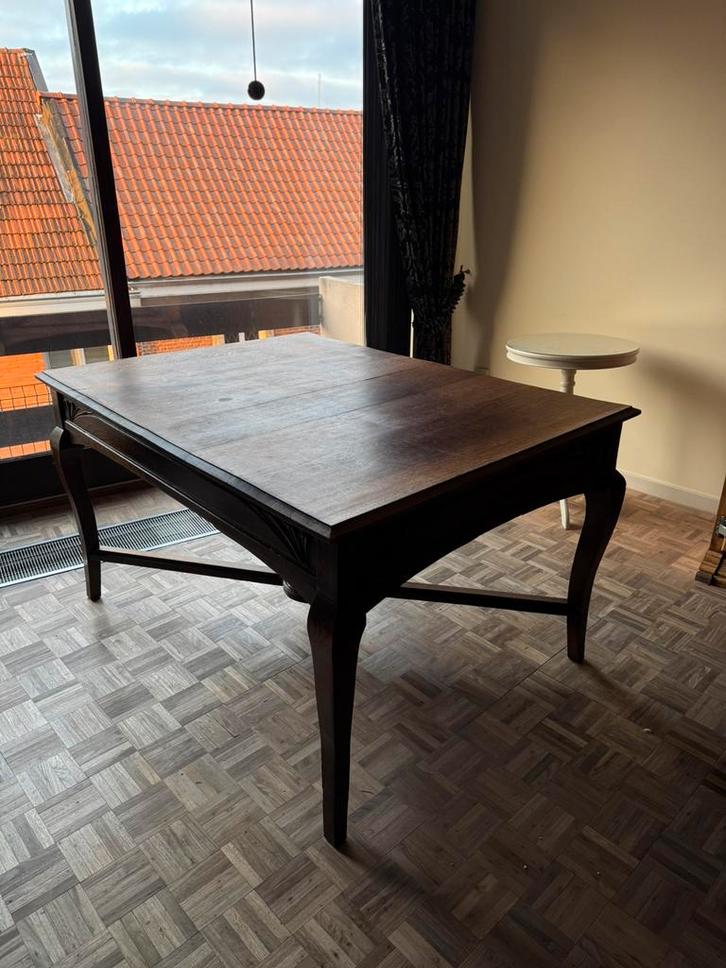 Massieve houten eettafel – klassiek model – zeer stevig, Maison & Meubles, Tables | Tables à manger, Comme neuf, Rectangulaire