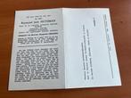 Oud-Strijder 1940 -48 R. Huysman  Werken 1916 + Brugge 1969, Verzenden, Rouwkaart