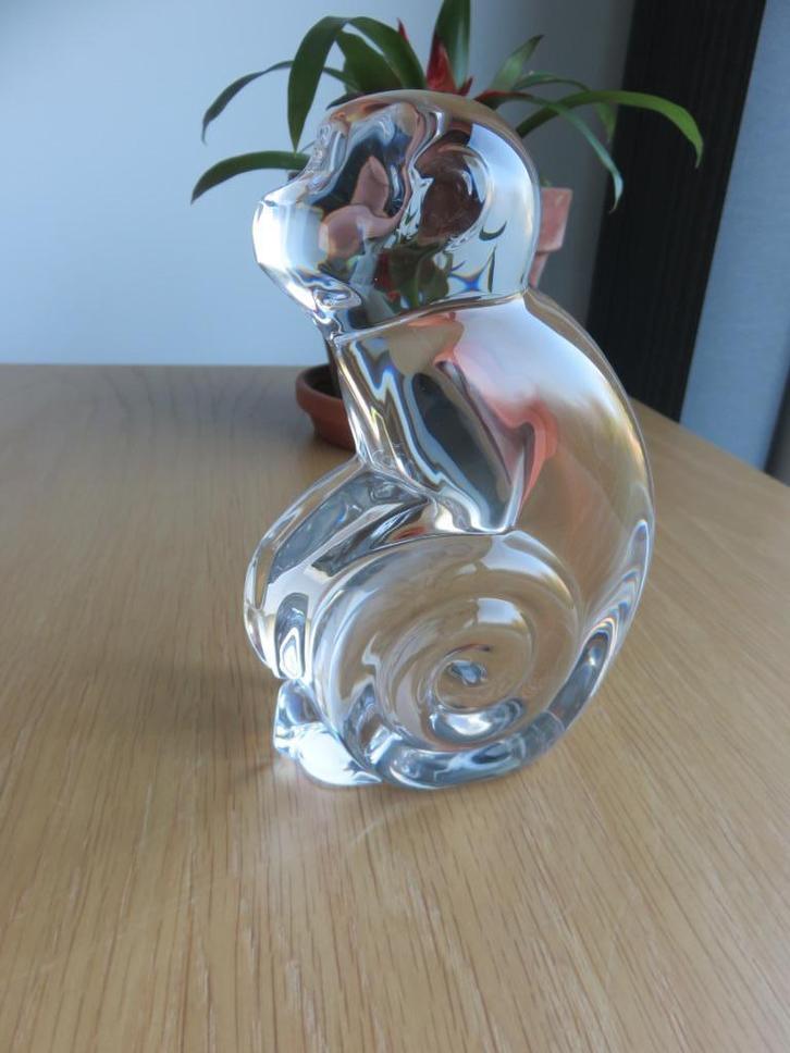 Val Saint Lambert kristallen aap 15 cm, Antiek en Kunst, Antiek | Glaswerk en Kristal, Ophalen of Verzenden