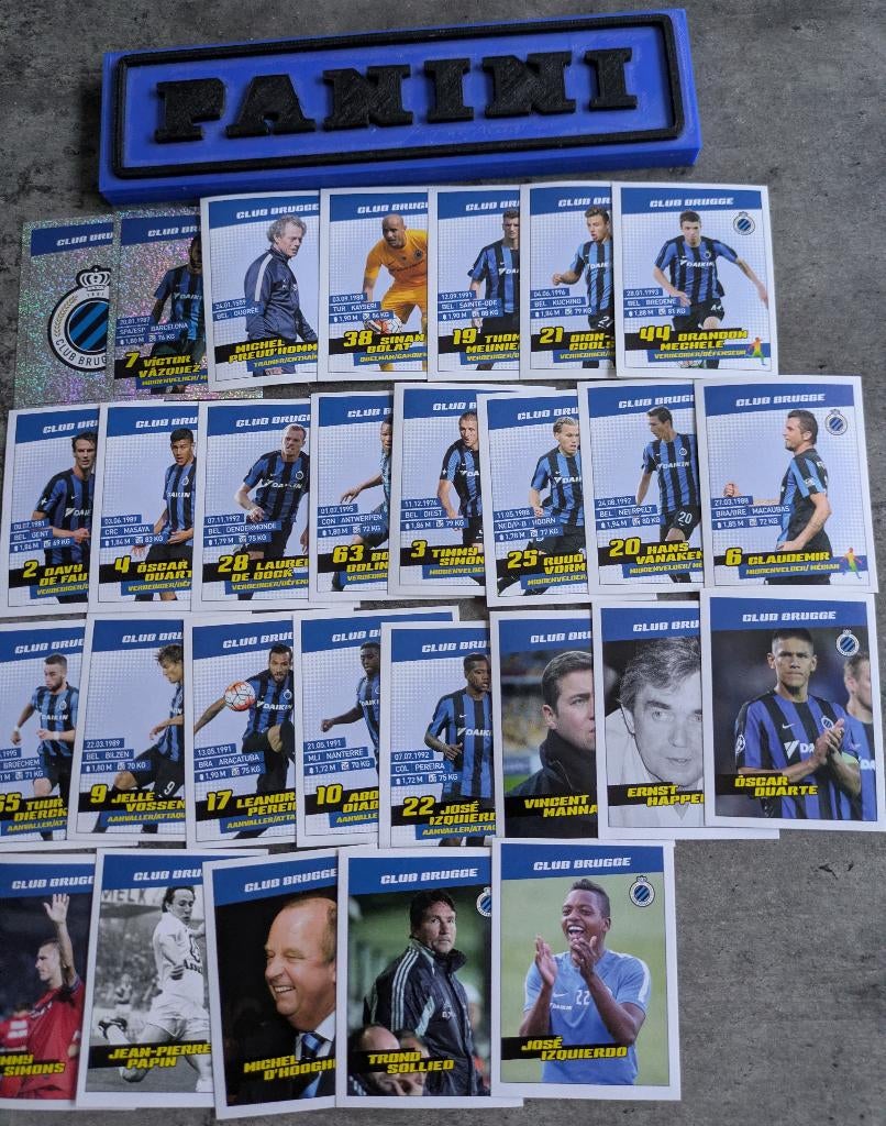 Panini FOOTBALL 2016 28 STICKERS CLUB BRUGGE VOETBAL, Ophalen of Verzenden, Nieuw