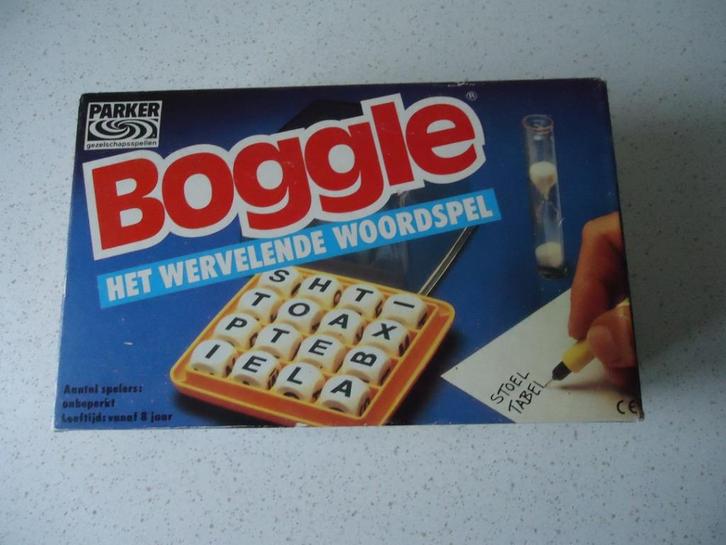 "Boggle" van Parker in prima staat !, Hobby en Vrije tijd, Gezelschapsspellen | Overige, Zo goed als nieuw, Een of twee spelers