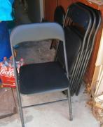 Chaises pliantes noires, Ophalen, Gebruikt, Inklapbaar