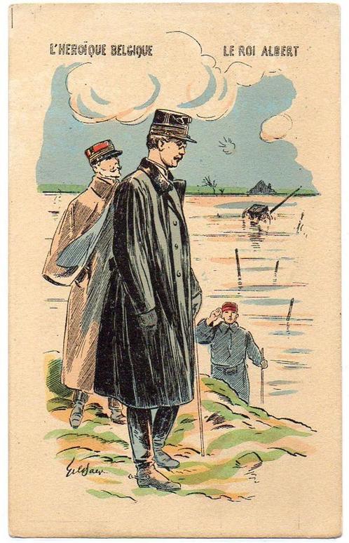 WW I - Postcard - King Albert/Le Roi Albert - BG Paris .700, Collections, Objets militaires | Général, Armée de terre, Envoi