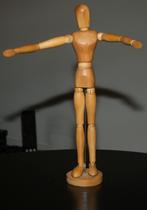 Geolied houten manikin voor tekenen - 40cm, Ophalen of Verzenden, Zo goed als nieuw