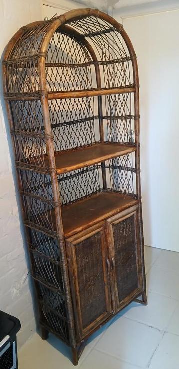 Grote plank van bamboe/rieten uit de jaren 70 beschikbaar voor biedingen