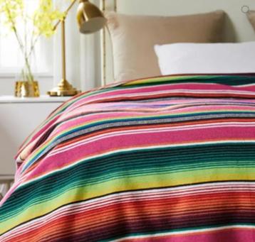 Mexicaanse deken serape mat stof voorbank bekleding picknick disponible aux enchères